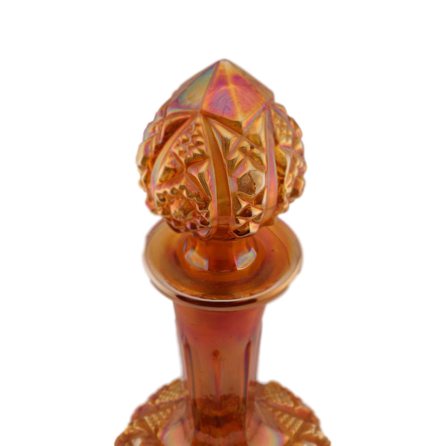 Imperial Octagon Marigold Carnival Glass Decanter