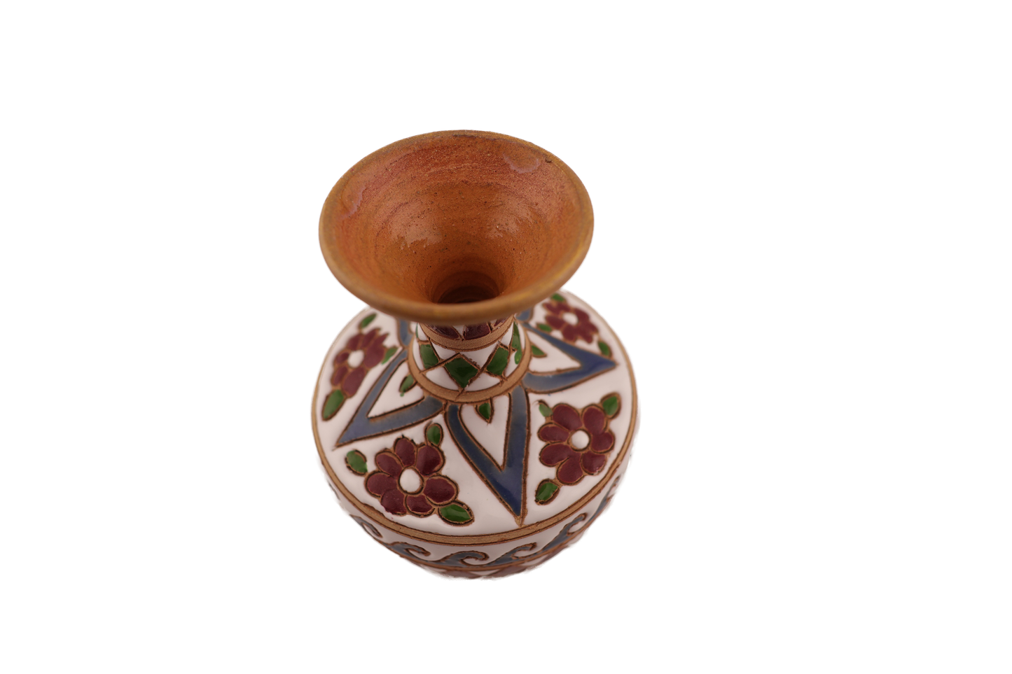 Hand Painted Folk Art Decorative Vase