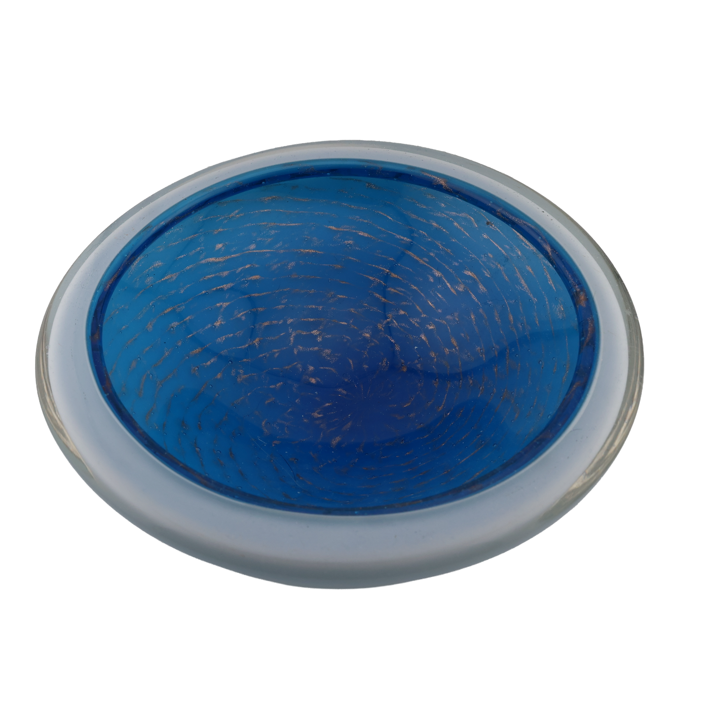 Vintage Murano Blue and White Art Glass Bowl