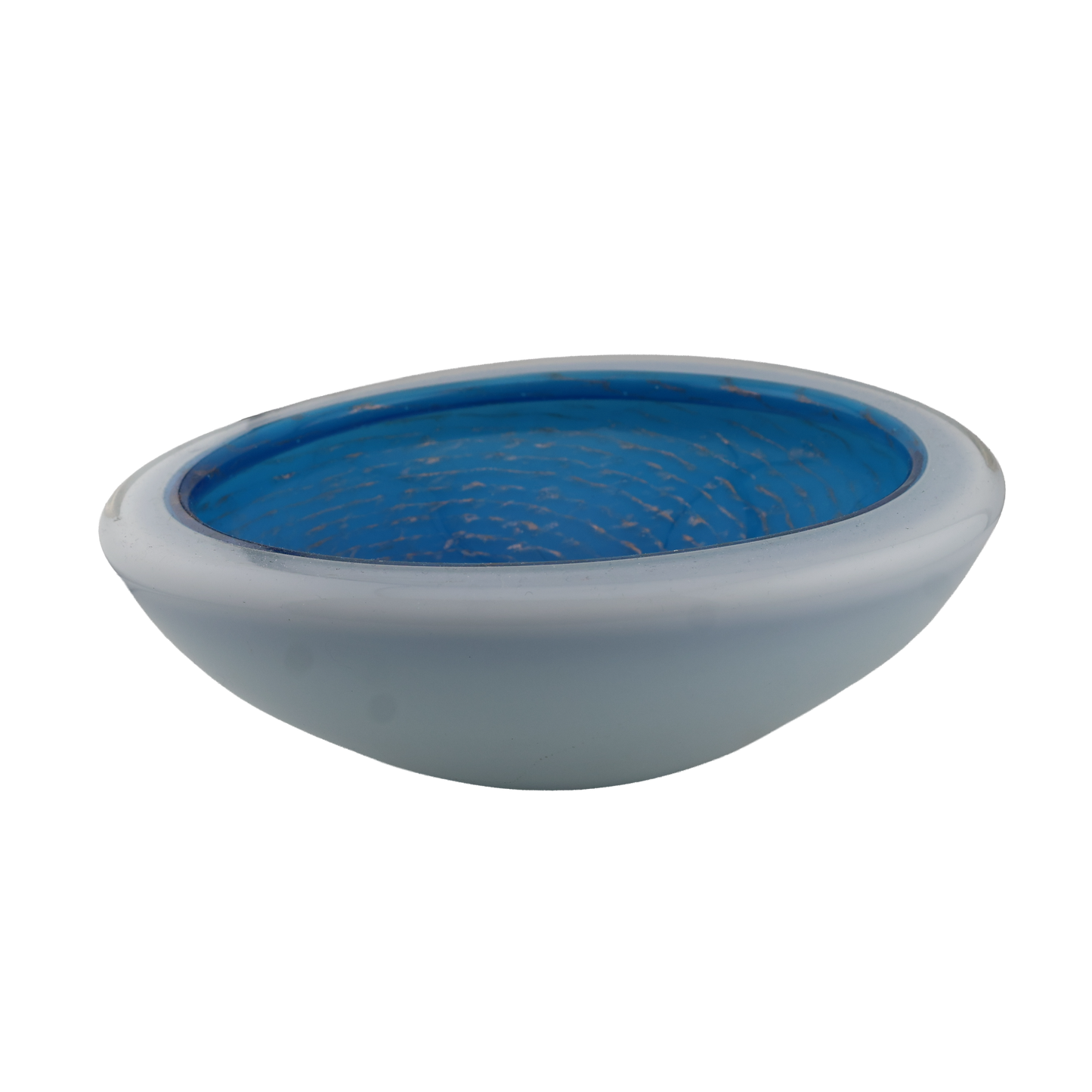 Vintage Murano Blue and White Art Glass Bowl