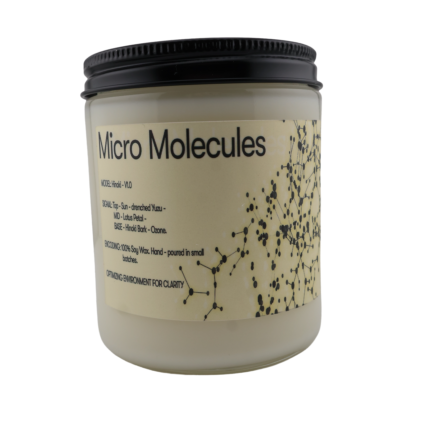 Micro Molecules Candle - Hinoki and Yuzu Blossoms 8oz
