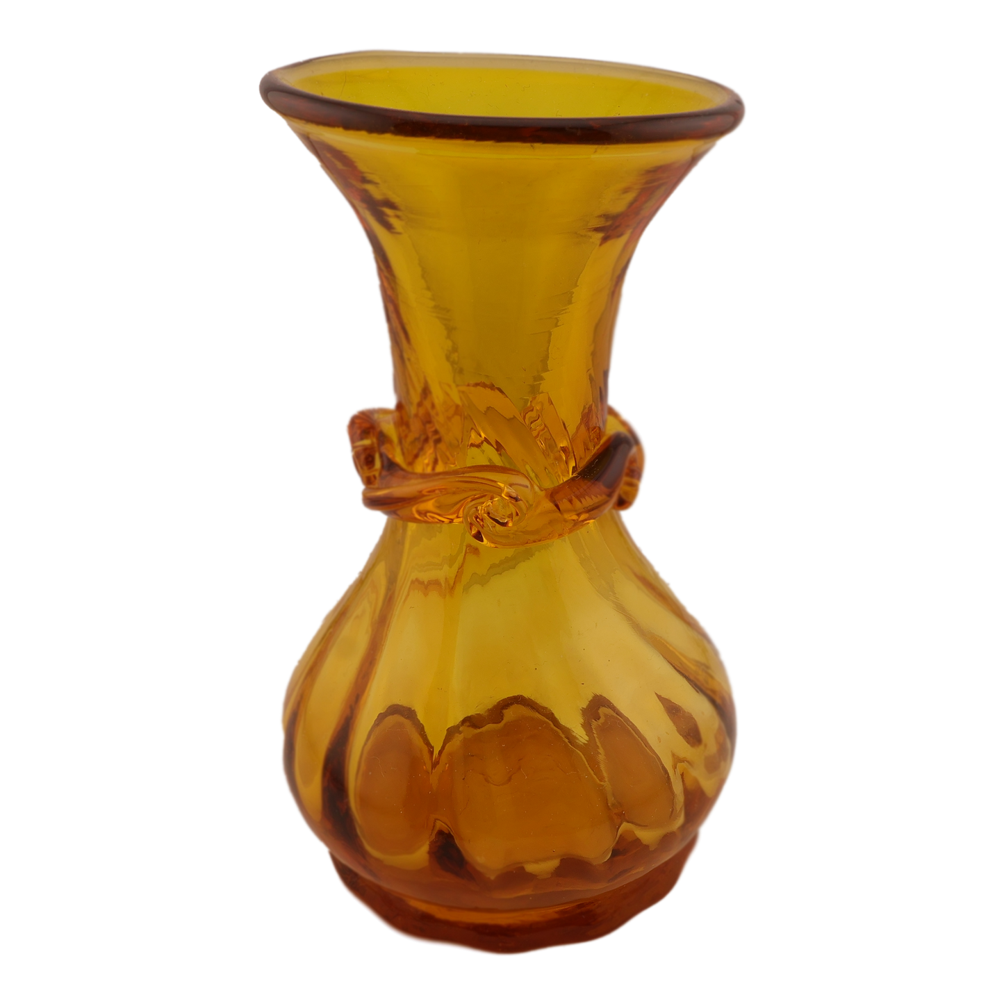 Vintage Amber Glass Vase