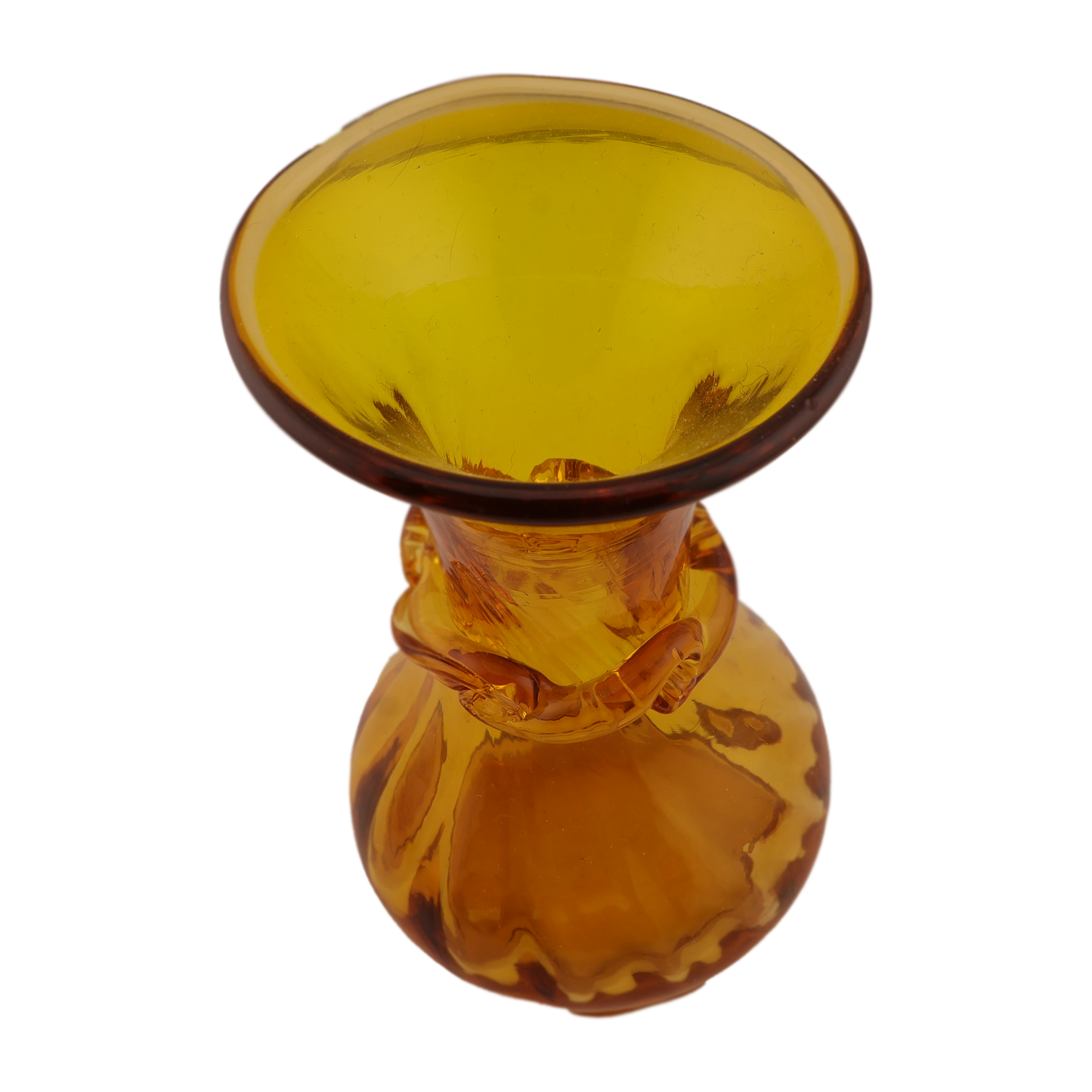 Vintage Amber Glass Vase