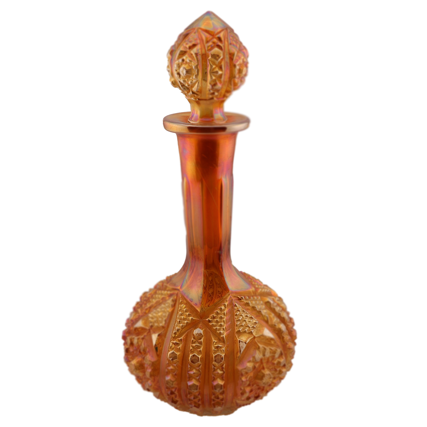 Imperial Octagon Marigold Carnival Glass Decanter