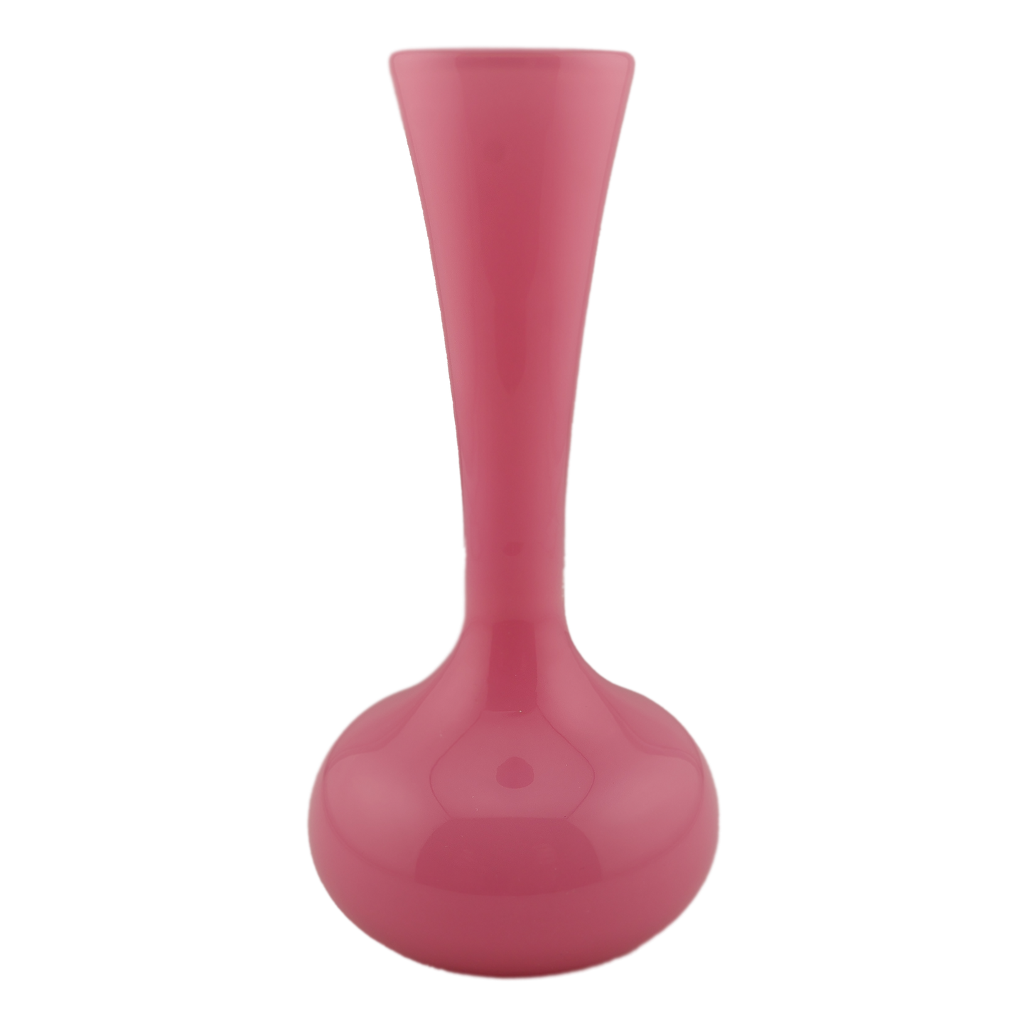 Vintage Bohemian Pink Opaline Glass Vase