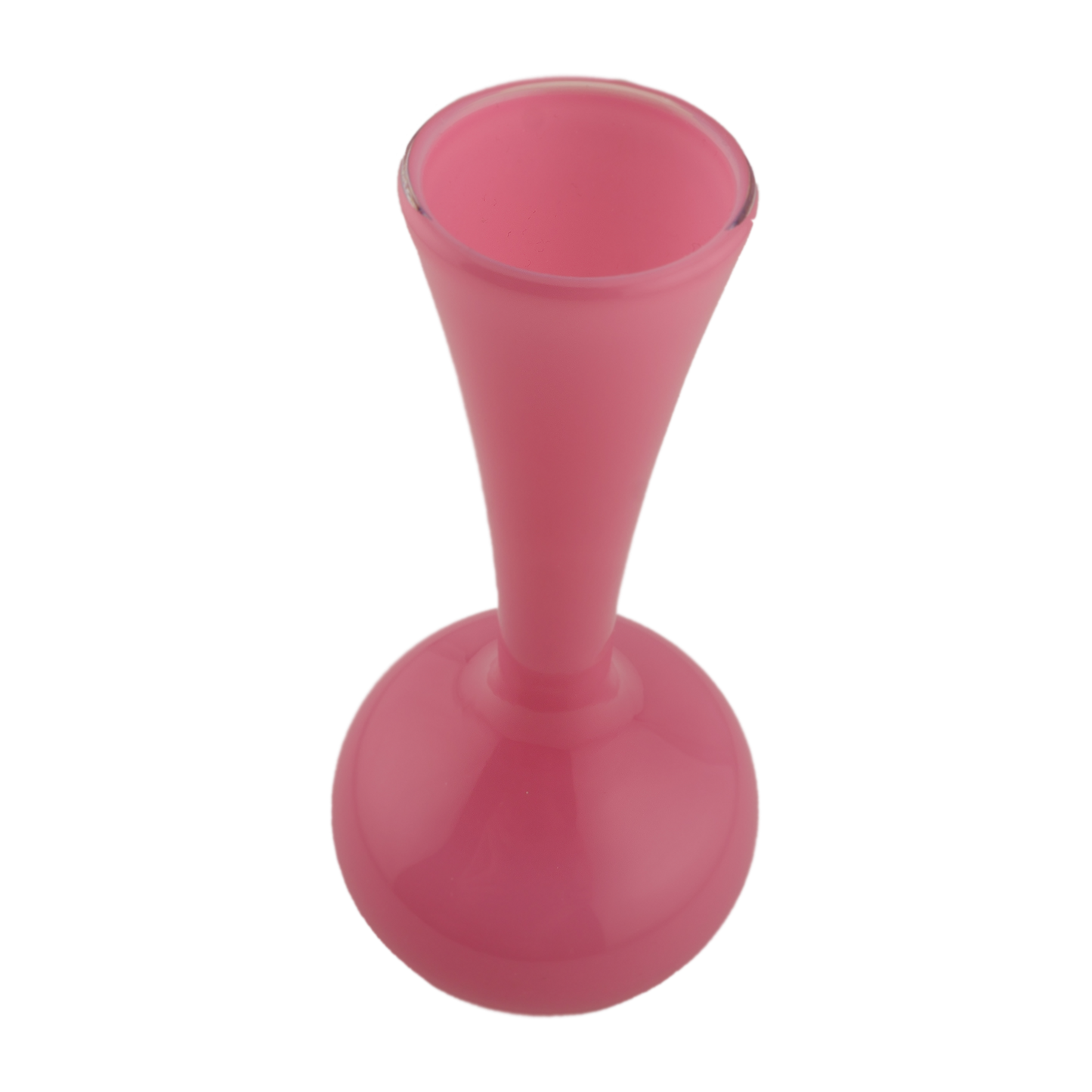 Vintage Bohemian Pink Opaline Glass Vase