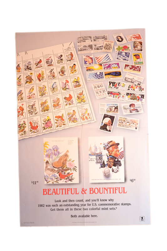 1982 U.S Commemorative Stamps Poster 23”x35”