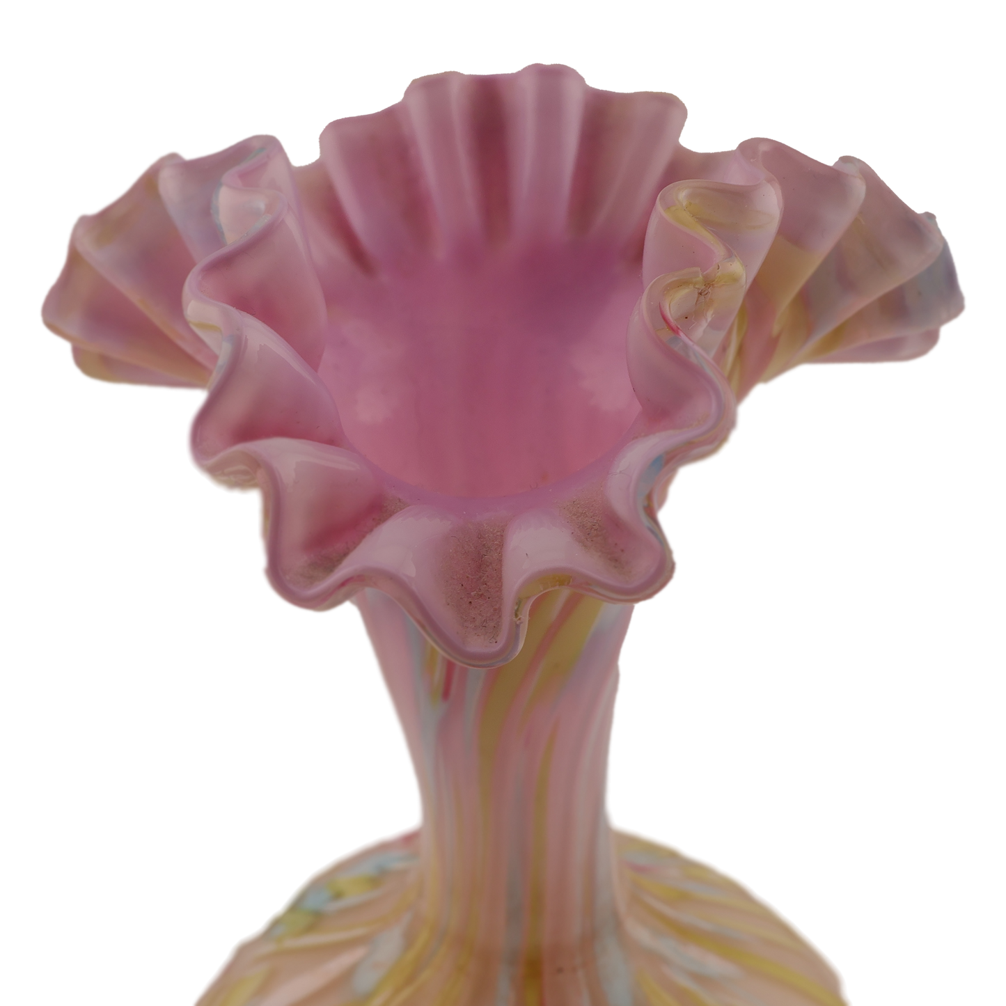 Victorian Pink Peloton Glass Vase